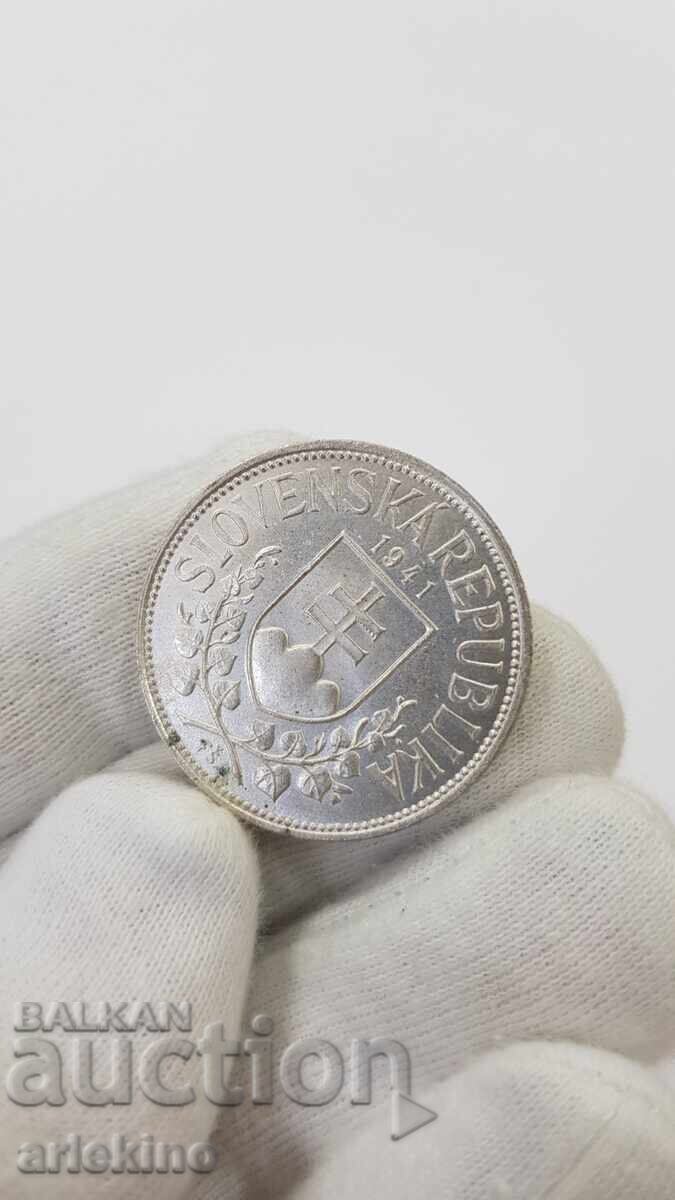 Колекционна сребърна монета 20 корун, Словакия 1941 г. - 6