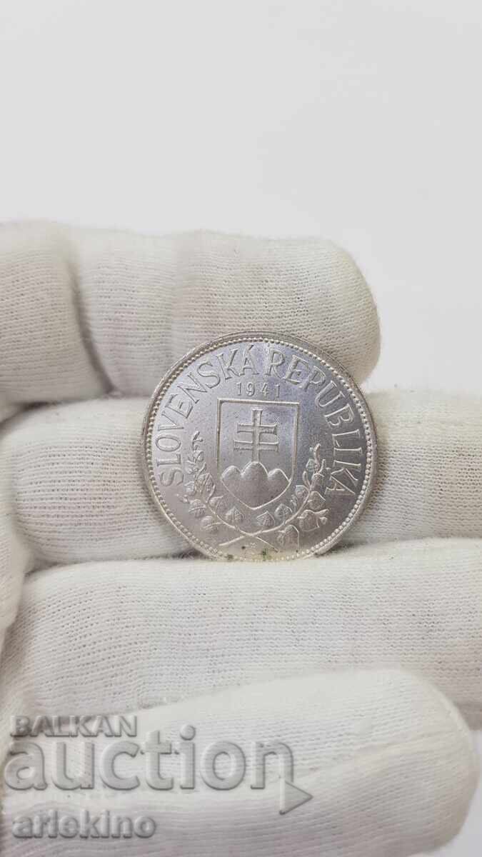 Колекционна сребърна монета 20 корун, Словакия 1941 г. - 7