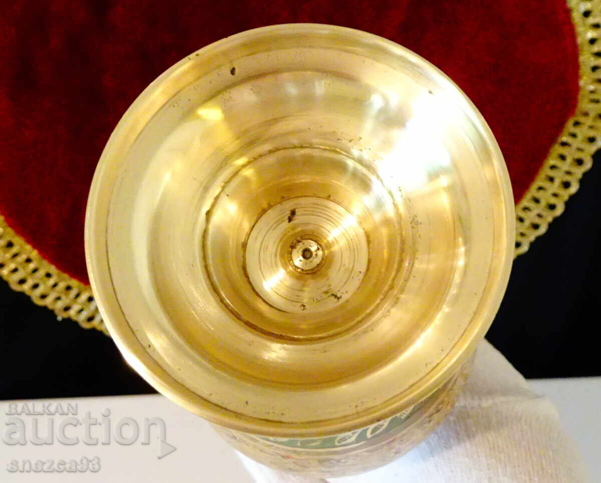 Χάλκινο βάζο με όμορφο έγχρωμο σμαλτοκύτταρο - 7