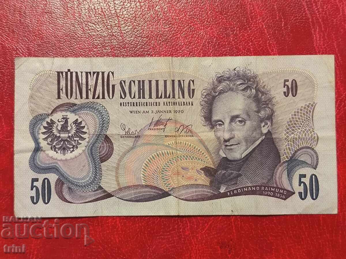 Австрия 50 шилинга 1970 година Австрия 50 шилинга 1970 година