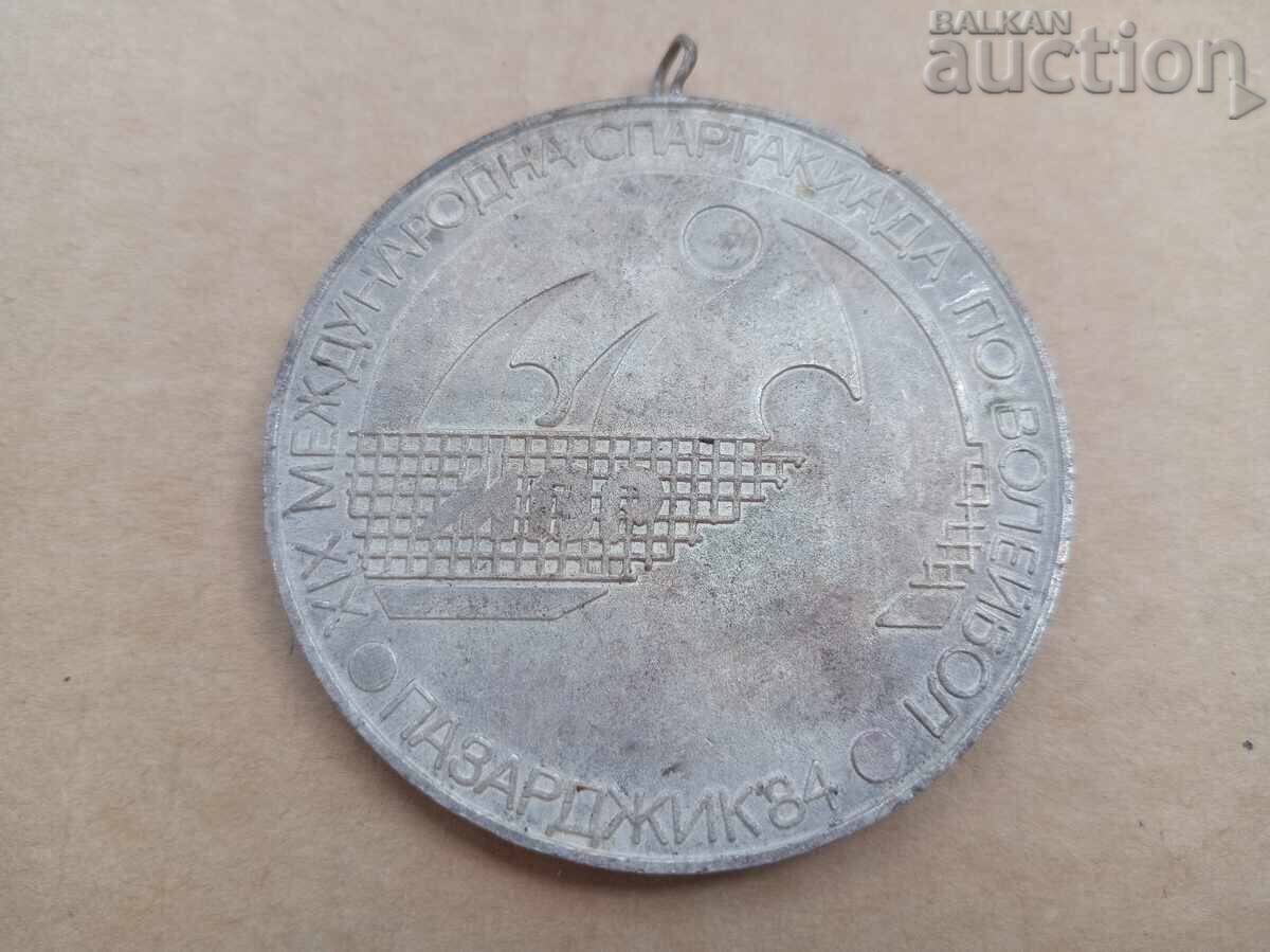 Delivery of MVR large sports medal volleyball plaque award 80s