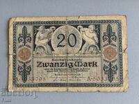 Райх банкнота - Германия - 20 марки | 1915г.