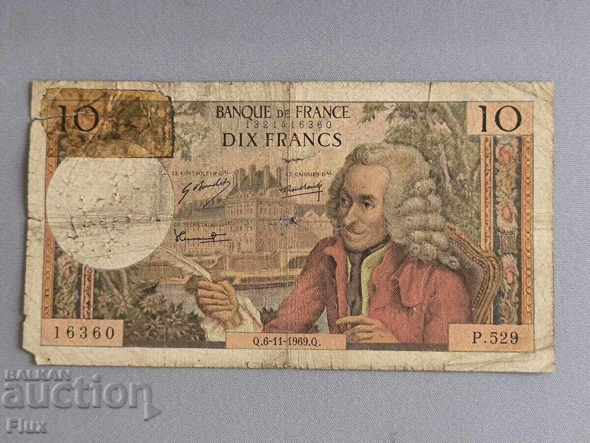 Bancnotă - Franța - 10 franci | 1969