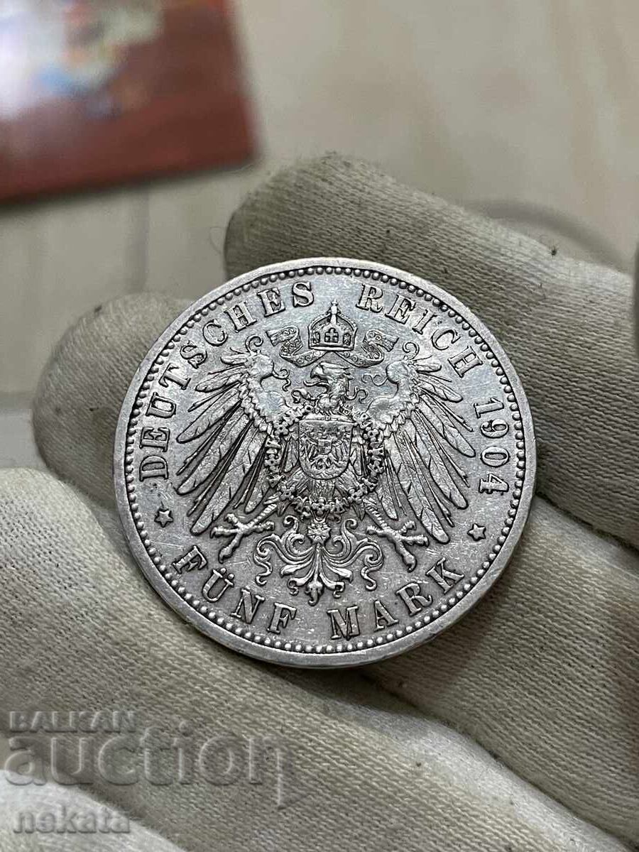 Livrarea Imperiul German, 5 mărci, 1904, Baden Livrarea Imperiul German, 5 mărci, 1904, Baden