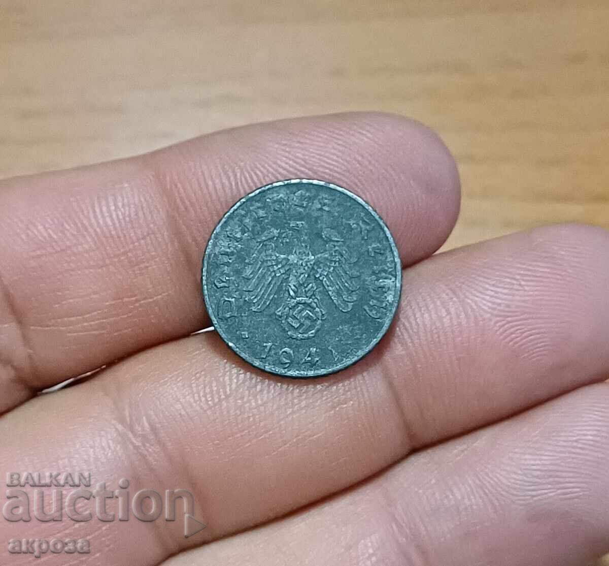 5 Pfennig fasciști 1941/D cu preț € 1.60 | 3.13 BGN