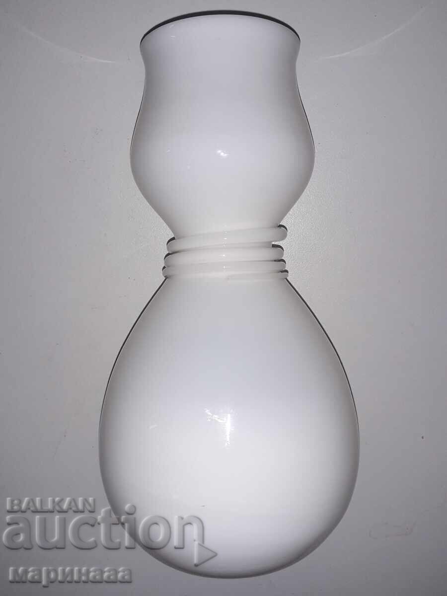 VASE. WHITE GLASS. NRB with price 7.00 BGN | € 3.58 VASE. WHITE GLASS. NRB with price 7.00 BGN | € 3.58