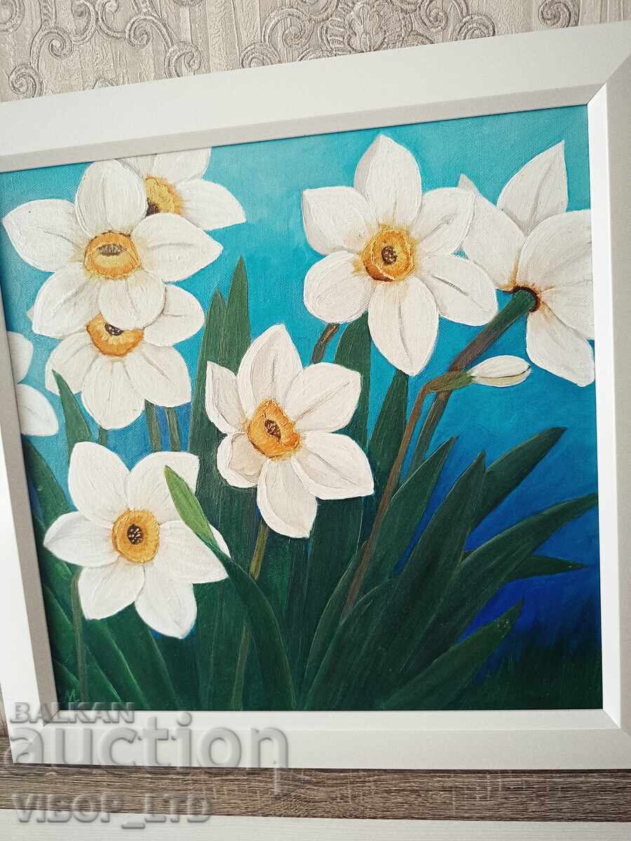 Artist/Author's painting NARCISSUS/45/45/frame/canvas with price 119.98 BGN | € 61.34 Artist/Author's painting NARCISSUS/45/45/frame/canvas with price 119.98 BGN | € 61.34