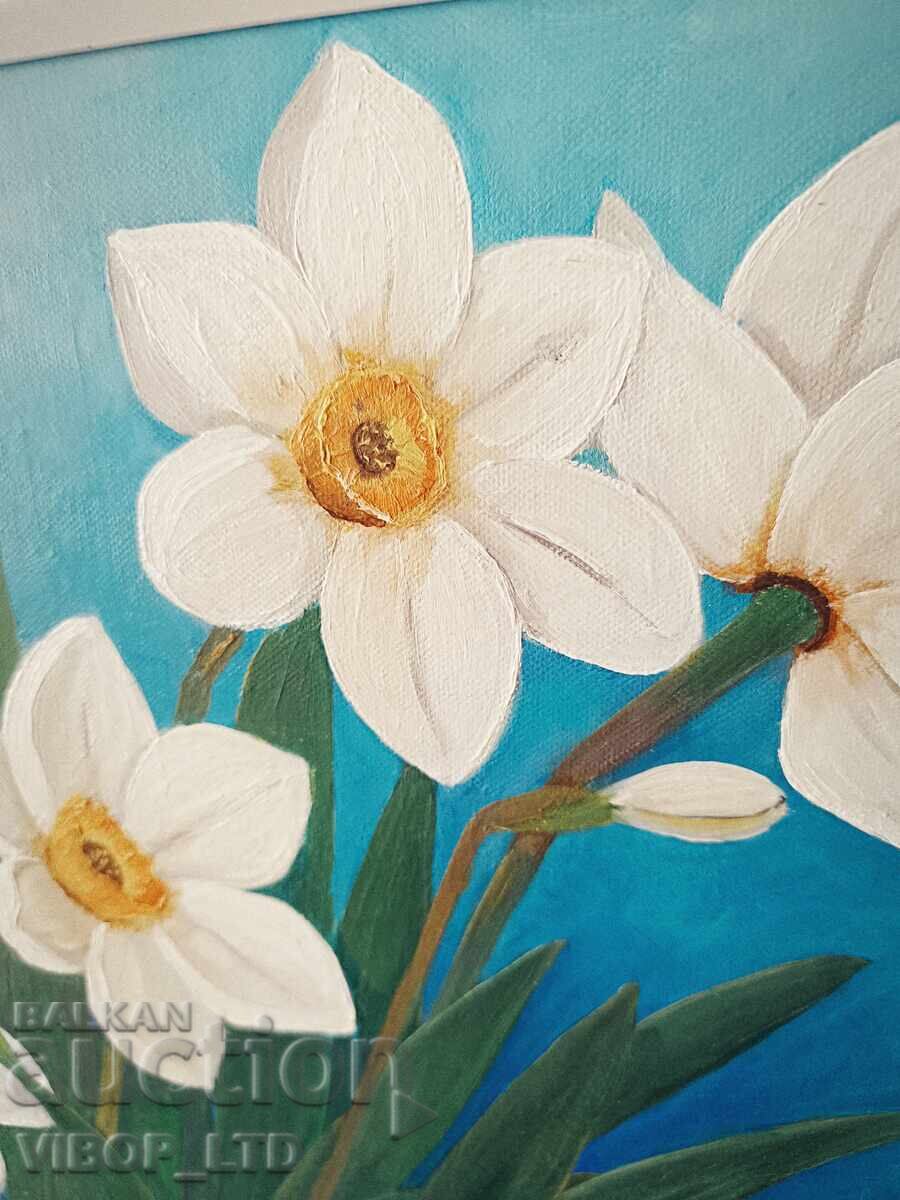 Artist/Author's painting NARCISSUS/45/45/frame/canvas - 7 Artist/Author's painting NARCISSUS/45/45/frame/canvas - 7