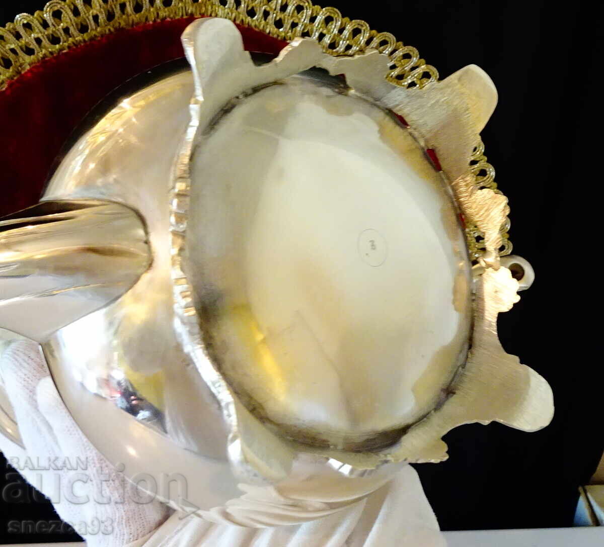 Bronze can 1 kg, engraved, baroque - 6