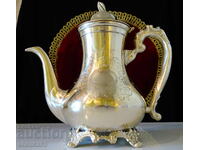 Bronze can 1 kg, engraved, baroque