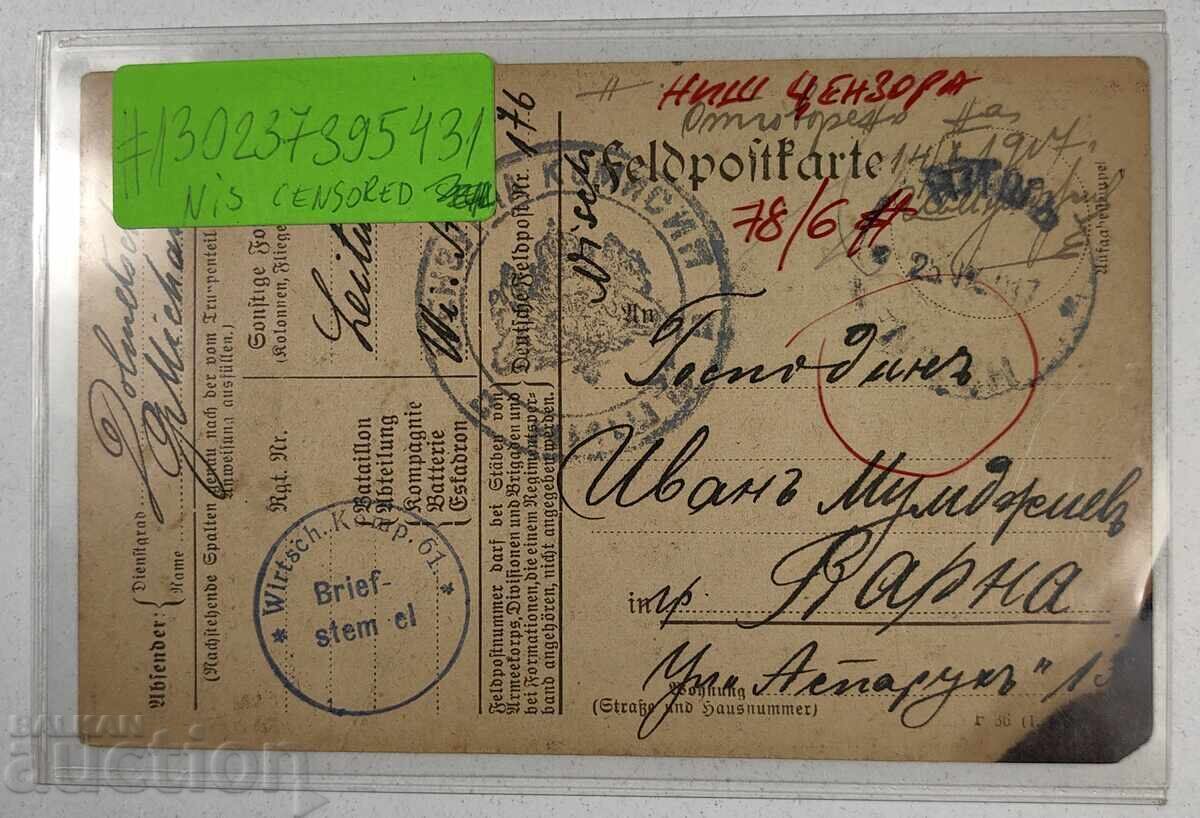 1917 COMISIA DE CENZURĂ PRIMUL RĂZBOI MONDIAL CĂRȚI POȘTALE