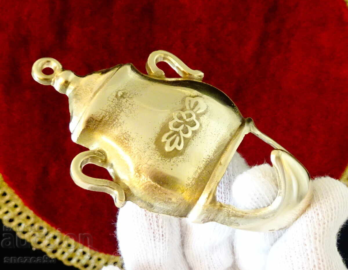 Бронзова закачалка,ретро бобено гърне. с цена 10.00 лв. | € 5.11