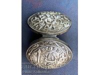 Cutie rară bulgărească de argint din epoca Renașterii pentru tabac