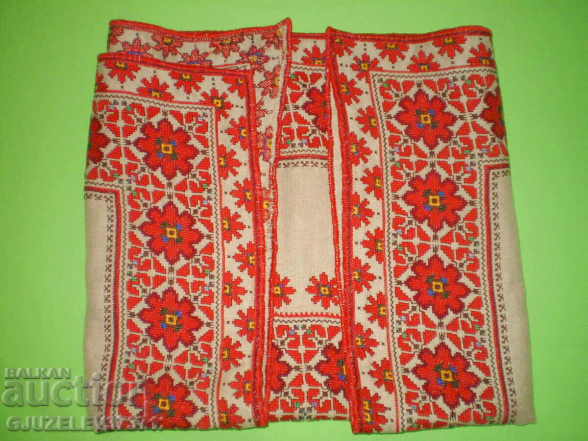 Vintage χειροποίητη κεντημένη λινή τραπεζομάντηλα: Κόκκινο κέντημα - 6 Vintage χειροποίητη κεντημένη λινή τραπεζομάντηλα: Κόκκινο κέντημα - 6