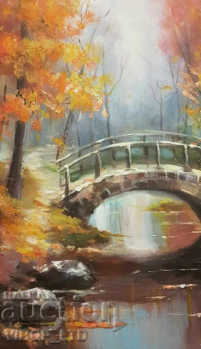 Худ.картина ЕСЕННА ИДИЛИЯ, 50/40, масло/платно/подпис с цена 359.98 лв. | € 184.05