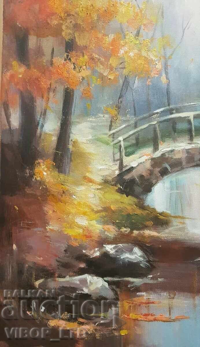 Доставка на Худ.картина ЕСЕННА ИДИЛИЯ, 50/40, масло/платно/подпис