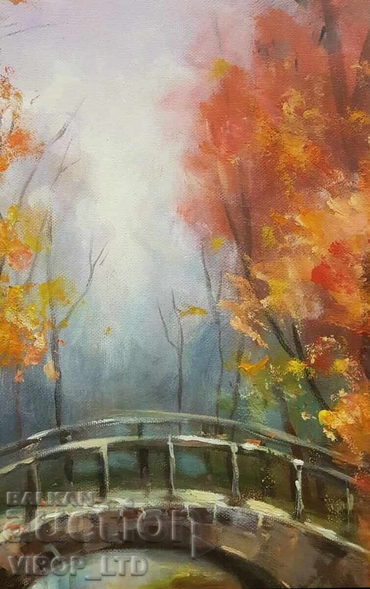 Худ.картина ЕСЕННА ИДИЛИЯ, 50/40, масло/платно/подпис - 6