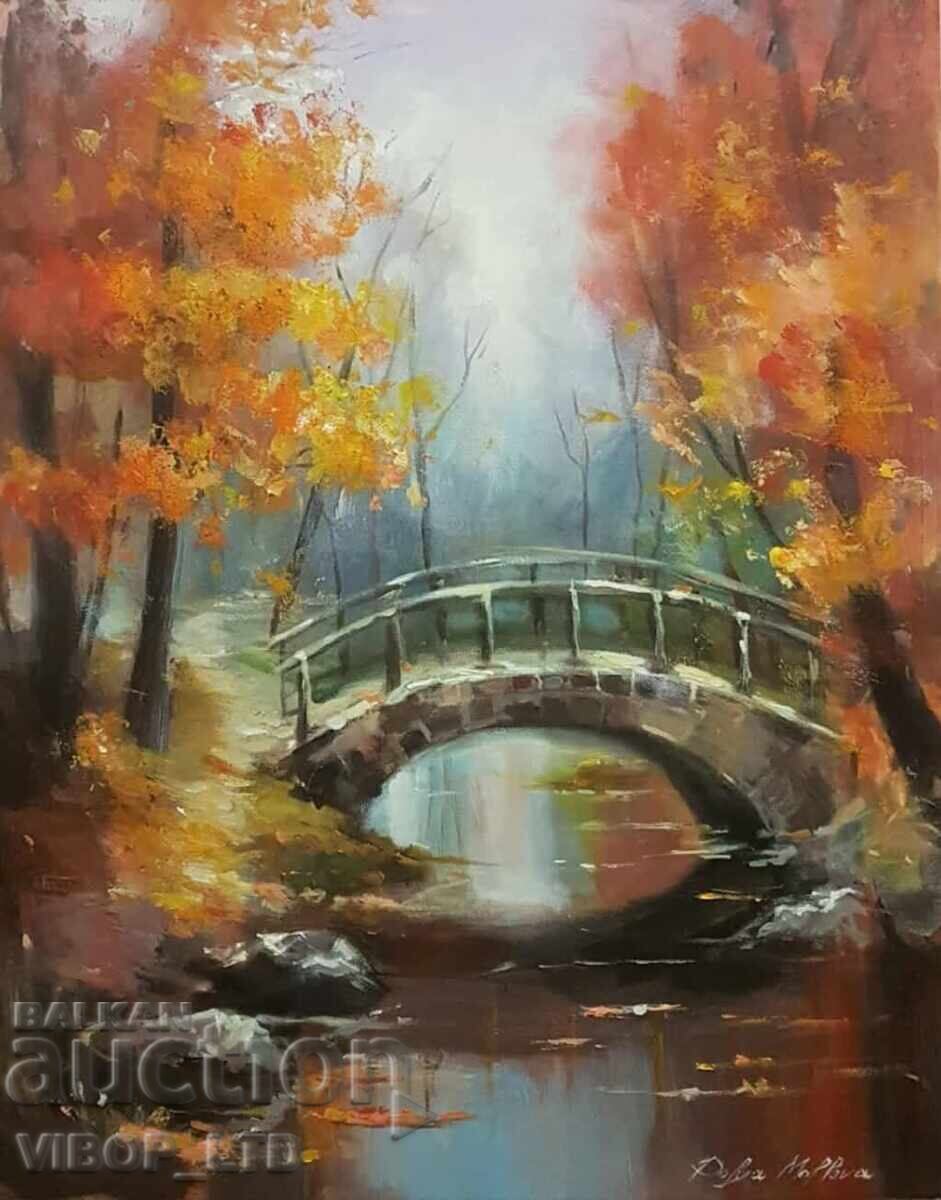 Худ.картина ЕСЕННА ИДИЛИЯ, 50/40, масло/платно/подпис - 7