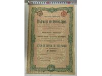 1907 BRUSSELS OLD SHARE STOCK SHARE DOCUMENT PART BOND