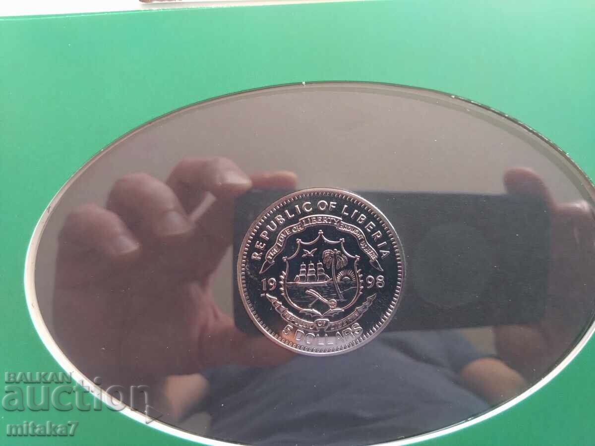 Auction 5 dollars 1998, Liberia Auction 5 dollars 1998, Liberia