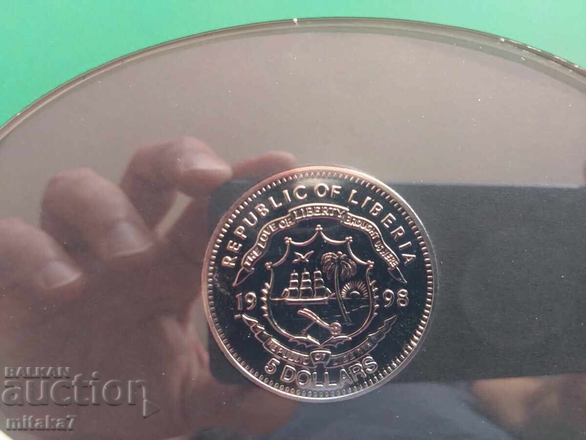 Delivery of 5 dollars 1998, Liberia Delivery of 5 dollars 1998, Liberia