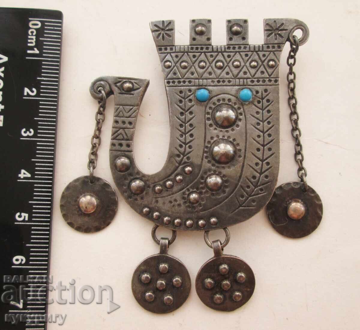 Auction Women's jewelry for traditional costume, sparkling pin, Samokov nail Auction Women's jewelry for traditional costume, sparkling pin, Samokov nail