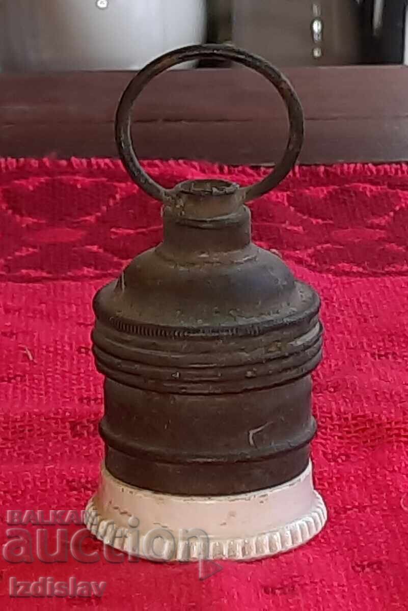 Old socket bronze and porcelain.