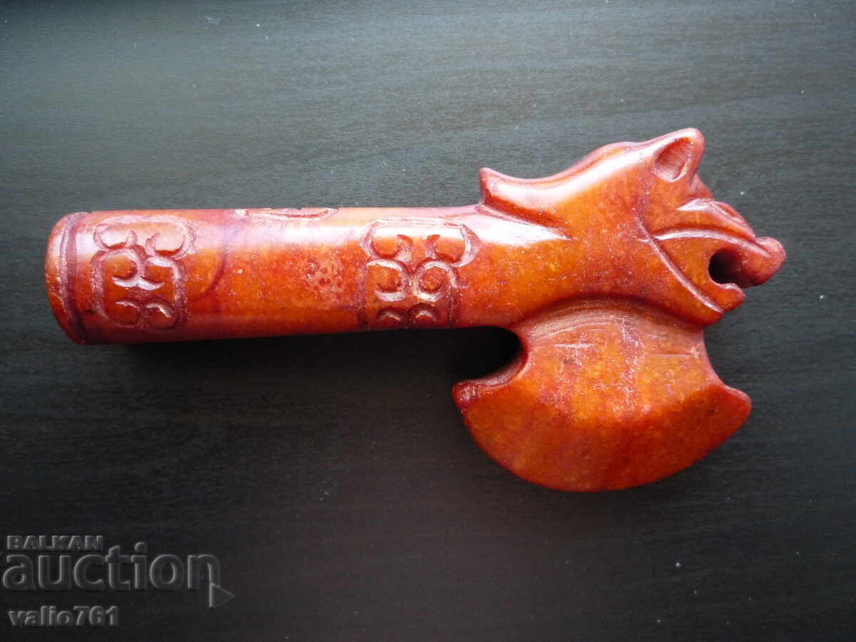 ЕСТЕСТВЕН НЕФРИТ 595 К-ТА 119 ГР. БРАДВА ТОПОР СЕКИРА с цена 120.00 лв. | € 61.36 ЕСТЕСТВЕН НЕФРИТ 595 К-ТА 119 ГР. БРАДВА ТОПОР СЕКИРА с цена 120.00 лв. | € 61.36