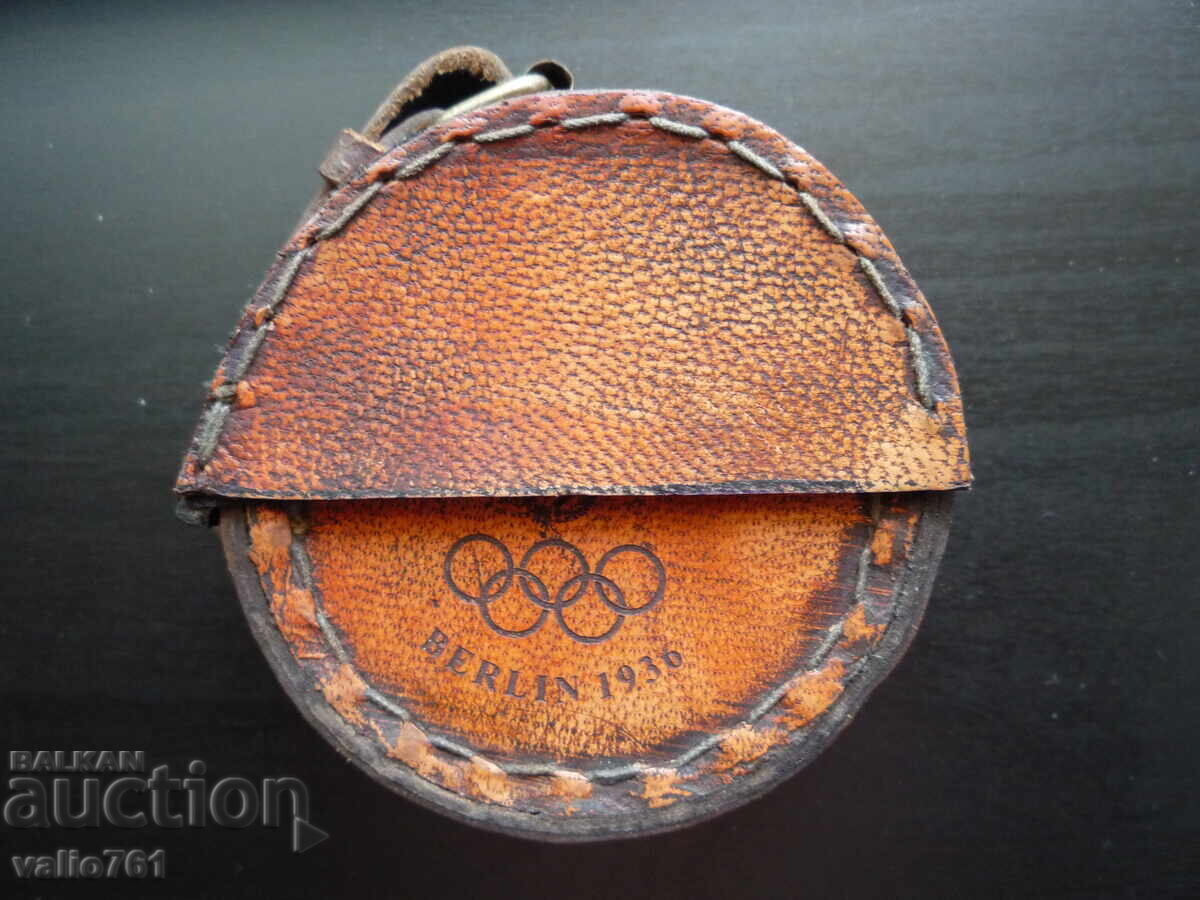 WWII Olympic Games Berlin 1936 Leather Stopwatch Case - 6
