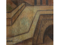 Lubomir Savinov (1941-) Peisaj urban - acuarelă