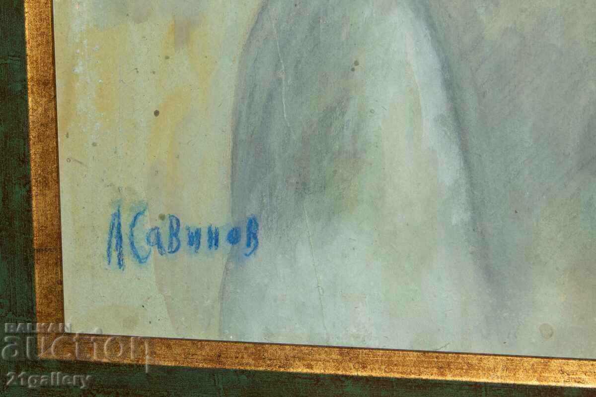 Lyubomir Savinov (1941-) Female Portrait - 5