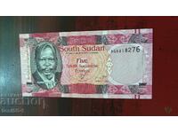 South Sudan 5 Pound 2011 UNC