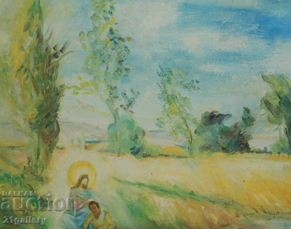 Доставка на Картина маслени бои религиозна тематика пейзаж