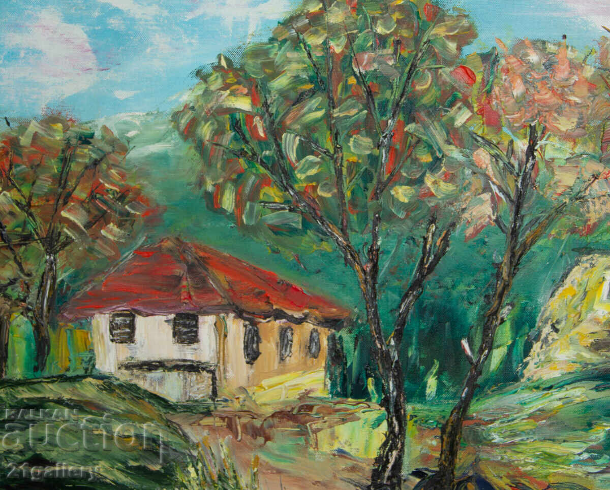 Доставка на Mаслена картина, селски път,  пейзаж