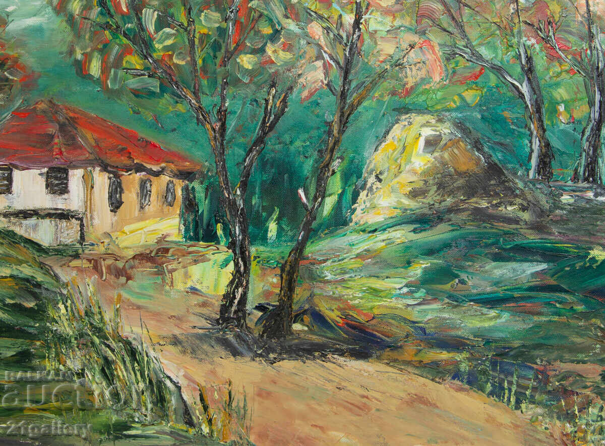 Mаслена картина, селски път,  пейзаж - 5