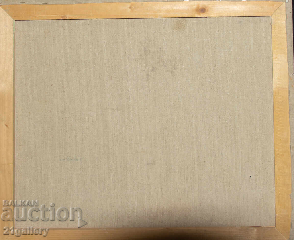 Ελαιογραφία, θαλάσσιο τοπίο με βάρκες - 7