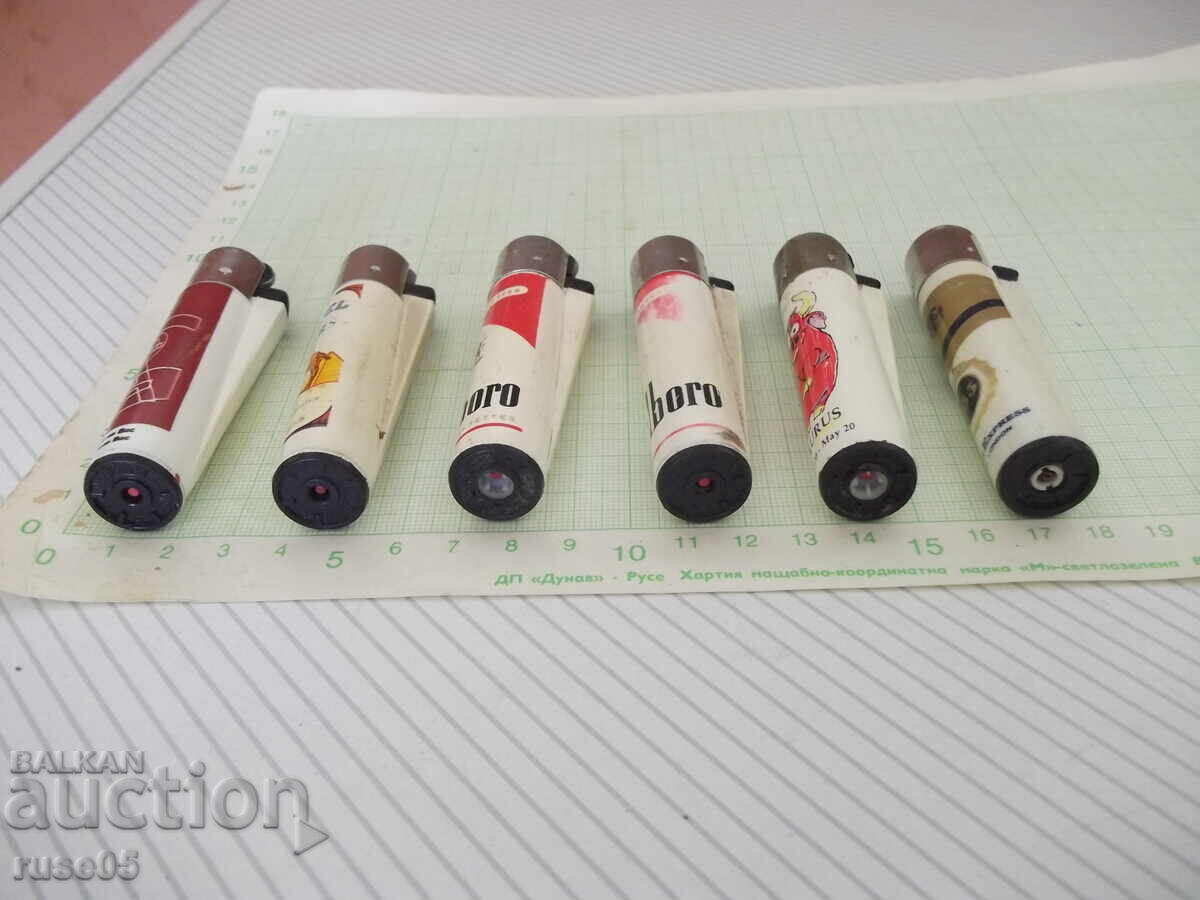 Lot of 6 gas lighters "CLIPPER" working with price 30.00 BGN | € 15.34