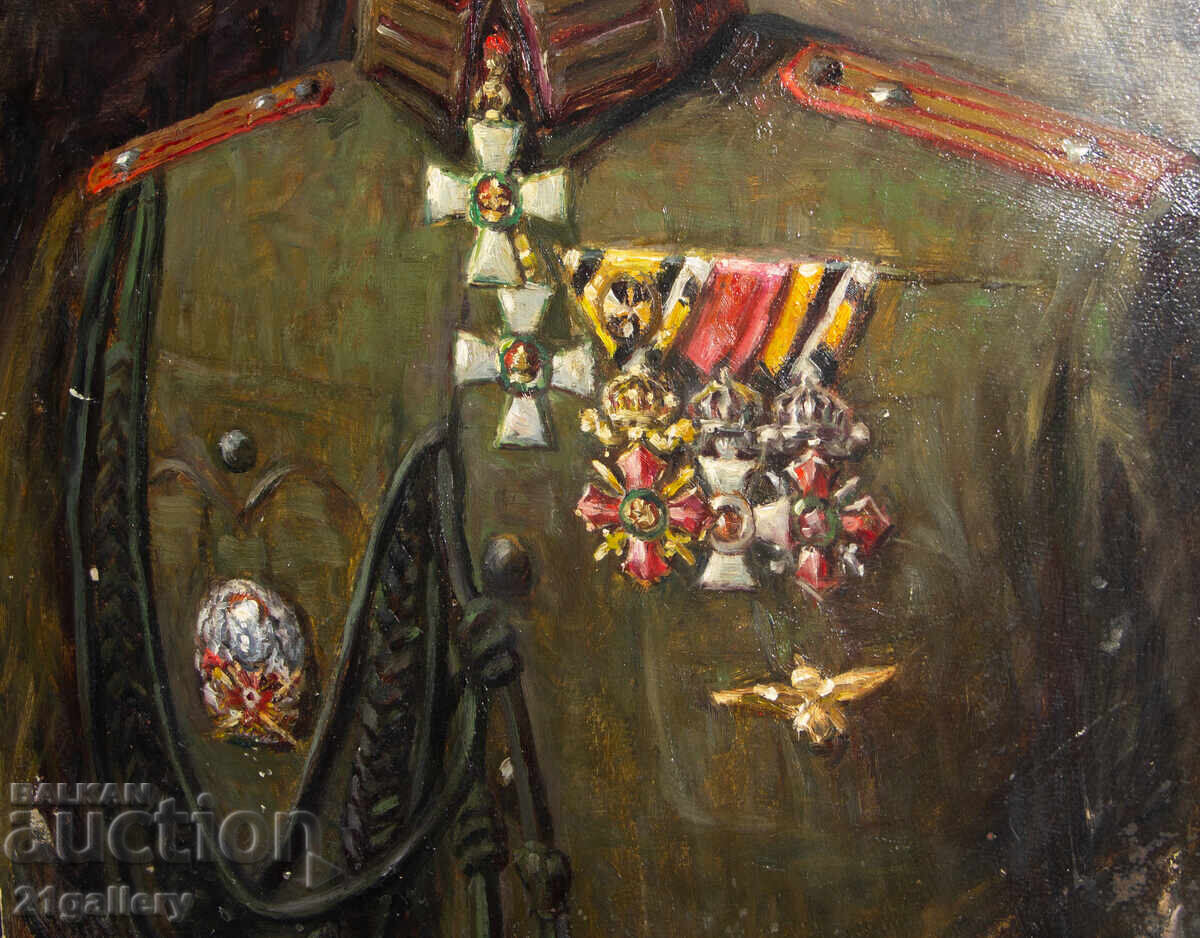 Παλαιός πίνακας ελαιογραφίας, πορτρέτο αξιωματικού, υπογεγραμμένος - 5 Παλαιός πίνακας ελαιογραφίας, πορτρέτο αξιωματικού, υπογεγραμμένος - 5