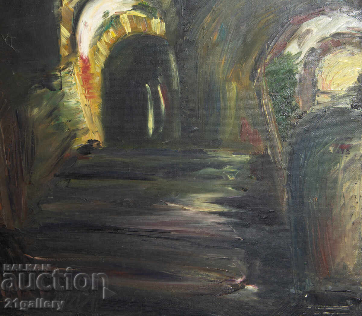 Abstract landscape contemporary painting oil paints - 5