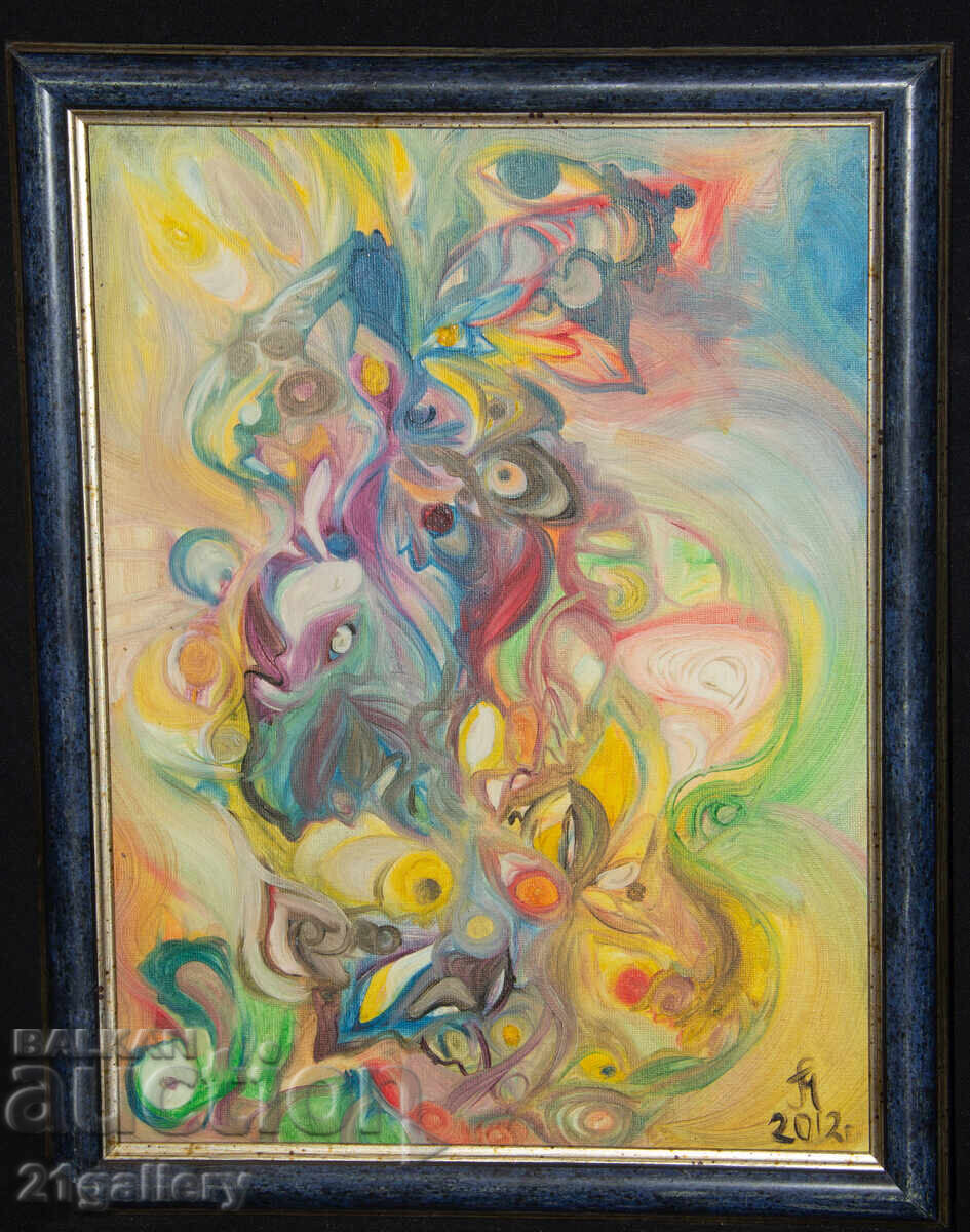 Αφηρημένη σύνθεση, ελαιογραφία "Απελευθέρωση" 2012 με τιμή 380.00 BGN | € 194.29