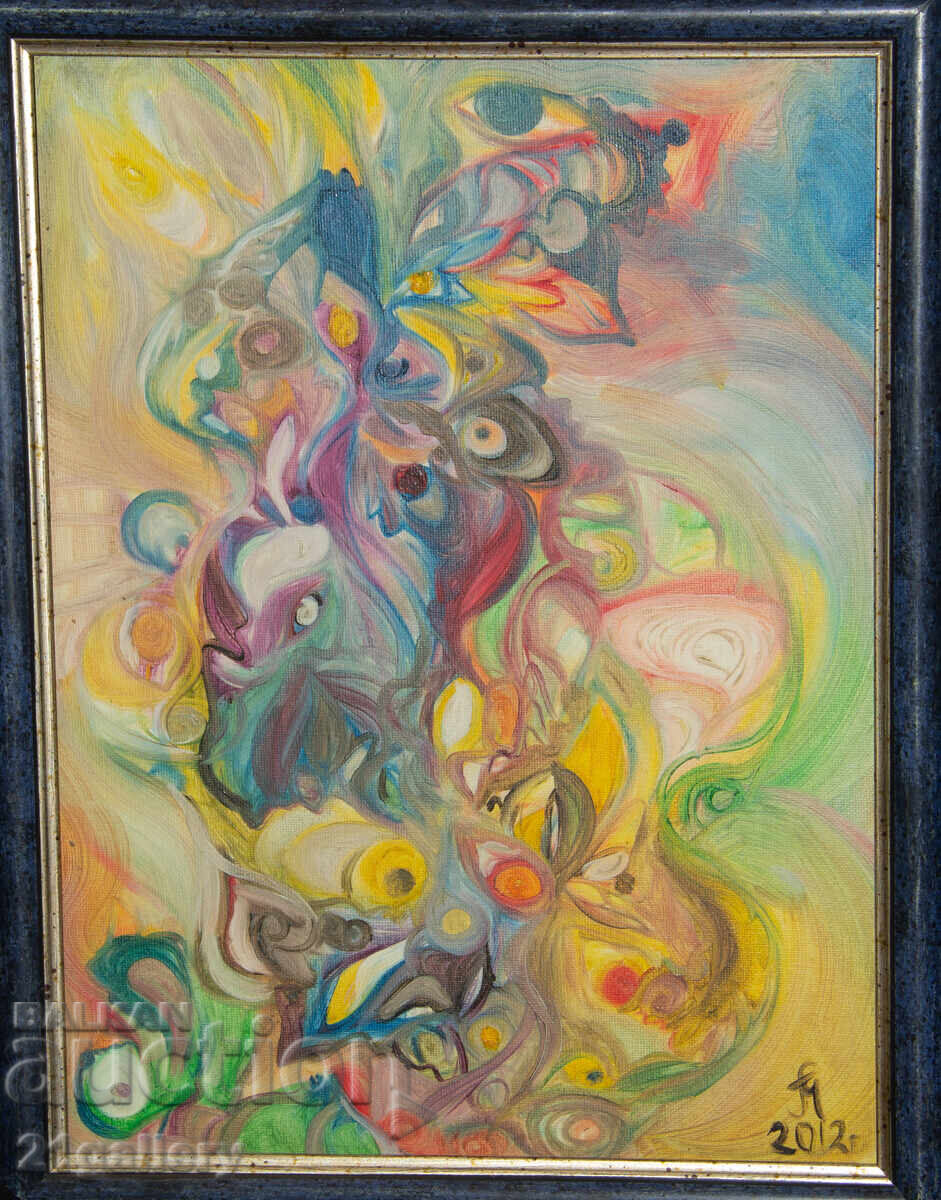 Δημοπρασία Αφηρημένη σύνθεση, ελαιογραφία "Απελευθέρωση" 2012