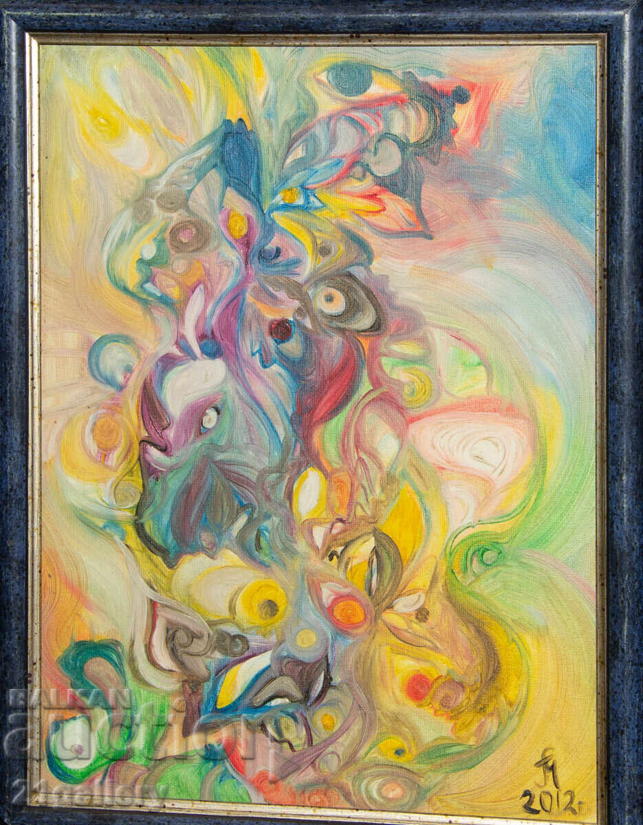 Αφηρημένη σύνθεση, ελαιογραφία "Απελευθέρωση" 2012