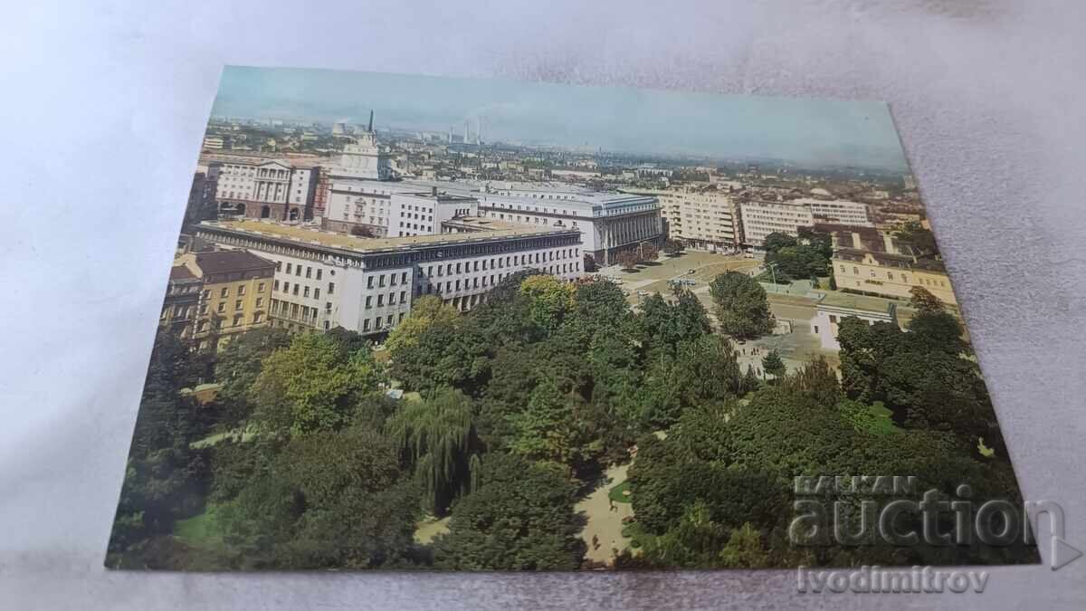 Пощенска картичка София Изглед от центъра 1968 Пощенска картичка София Изглед от центъра 1968