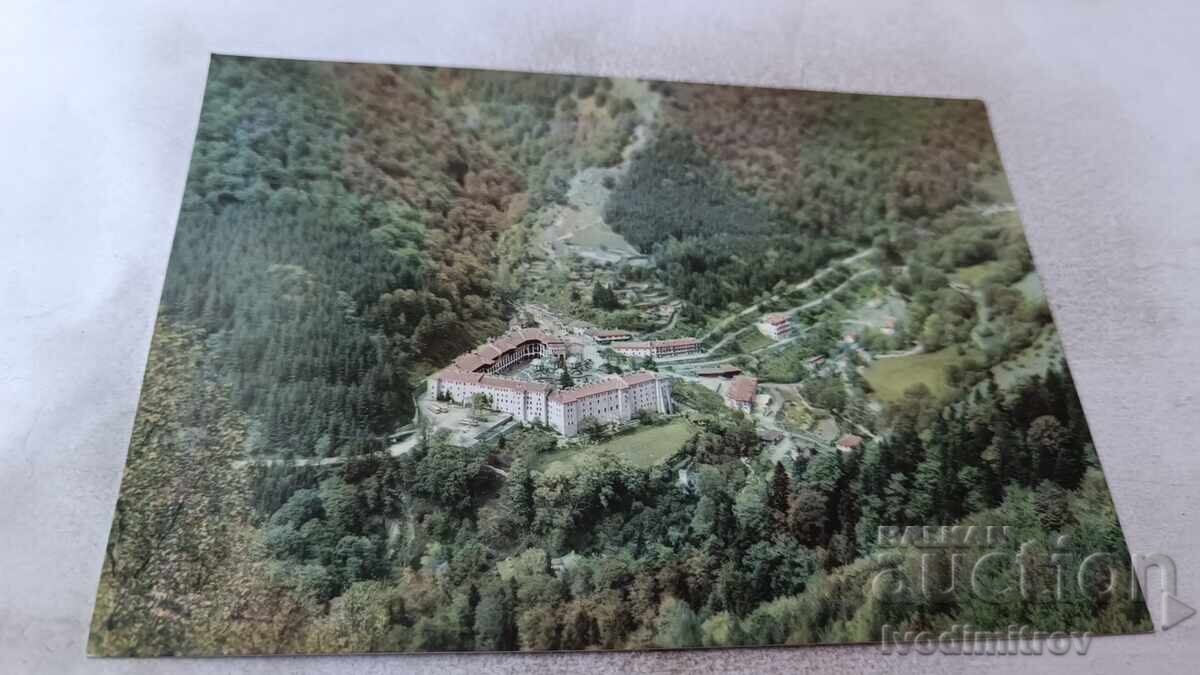 Пощенска картичка Рилски манастир Общ изглед 1961 Пощенска картичка Рилски манастир Общ изглед 1961