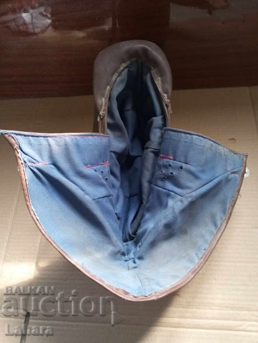 Ρετρό δερμάτινο κράνος μηχανής - 5