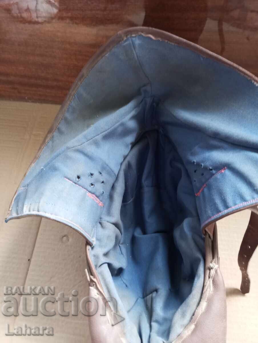 Ρετρό δερμάτινο κράνος μηχανής - 7