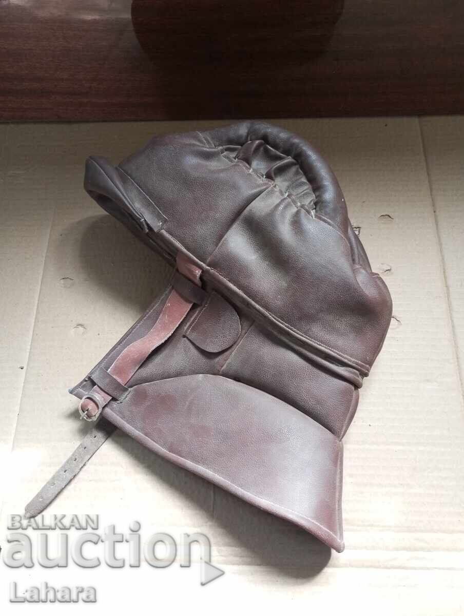 Ρετρό δερμάτινο κράνος μηχανής