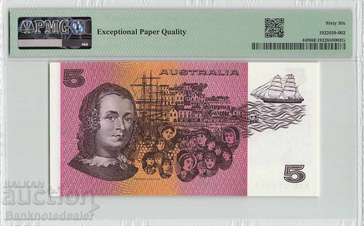 Αυστραλία 5 Δολάρια 1990 Pick 44f PMG Gem UNC 66 EPQ με τιμή 150.00 BGN | € 76.69 Αυστραλία 5 Δολάρια 1990 Pick 44f PMG Gem UNC 66 EPQ με τιμή 150.00 BGN | € 76.69
