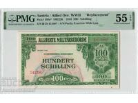 Austria 100 Șilingi 1944 Înlocuire Pick 110a PMG PMG 55