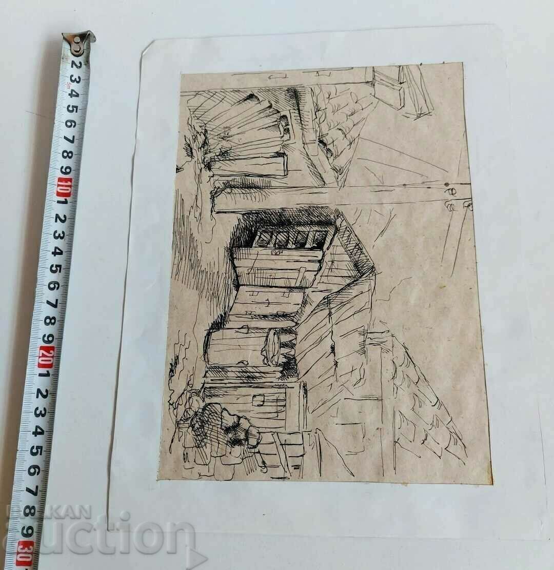 Auction Old Painting Picture Landscape Old House Auction Old Painting Picture Landscape Old House